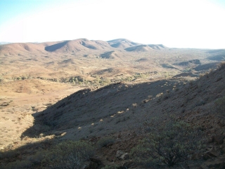 The view north ...