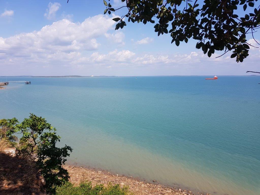 Looking over Darwin Harbour from the cache Looking over Darwin Harbour from the cache