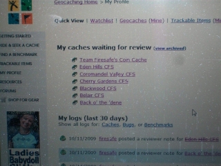 Caches waiting to be reviewed