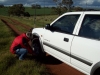 Letting down the tyres